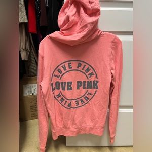 PINK Hoodie Zip Up Size Small